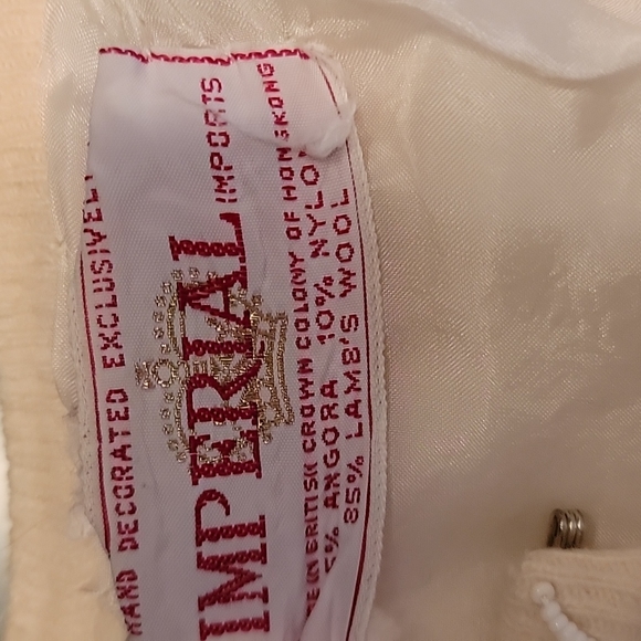 Beautiful cream, white beaded with pearls 1950s sweater. Angora and lambs wool - Picture 3 of 11